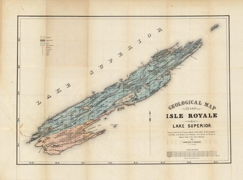 Geological map of Isle Royale
