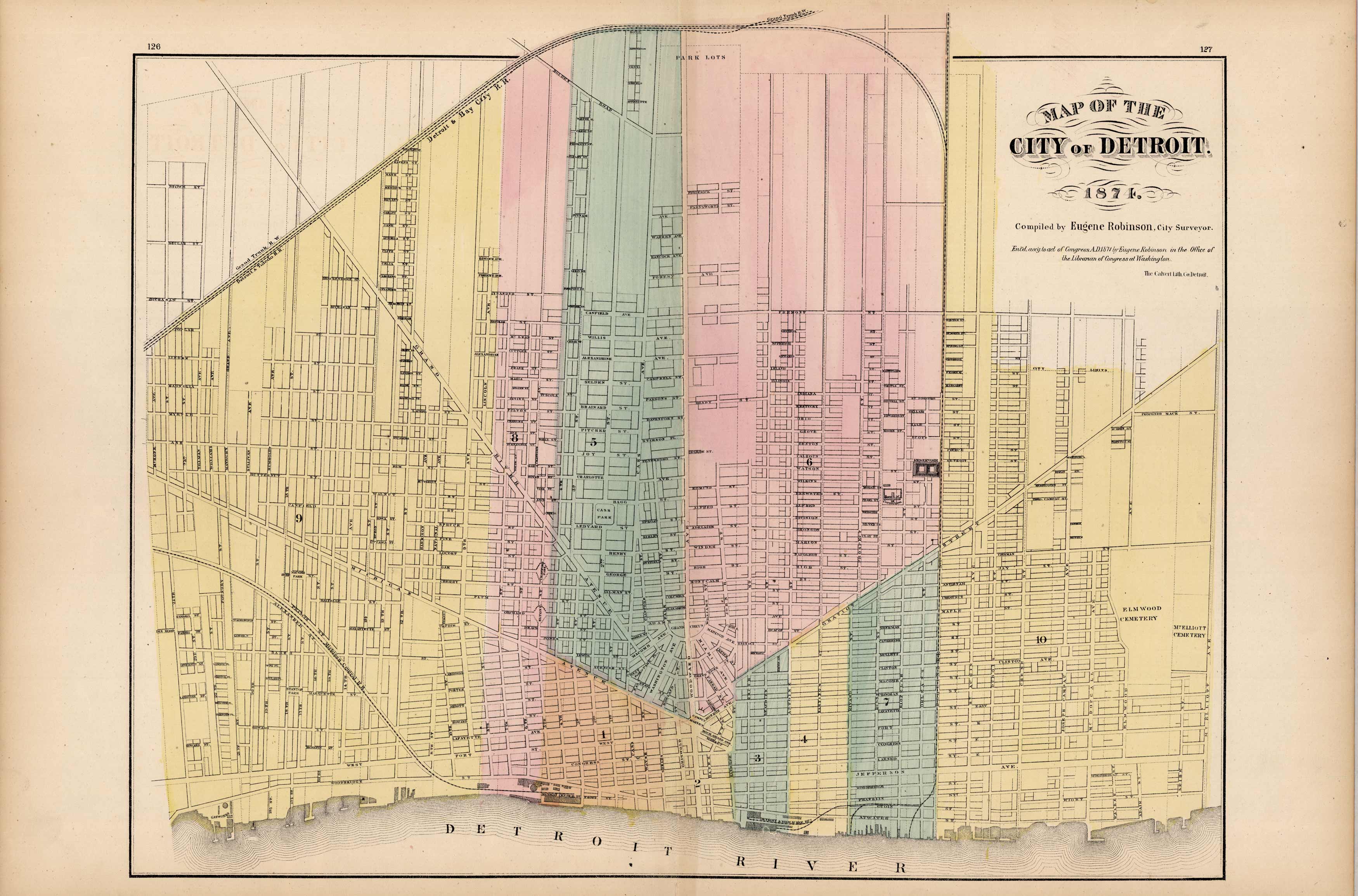 Map of the City of Detroit Map of the City of Detroit