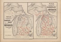 Map Showing the Senatorial and Representative Districts of Michigan