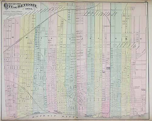 Map of the City of Detroit 1884