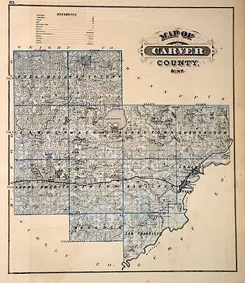 Map of Carver County