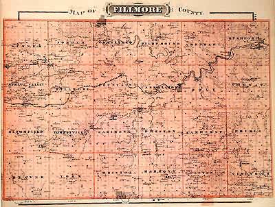 Map of Fillmore County