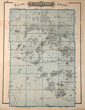 Map of Kandiyohi County