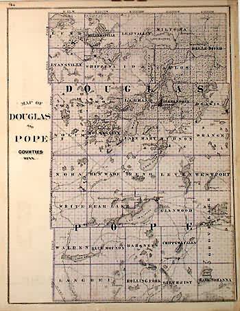 Map of Douglas and Pope Counties