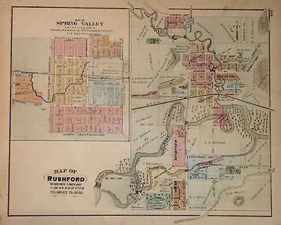 Maps of Spring Valley and Rushford