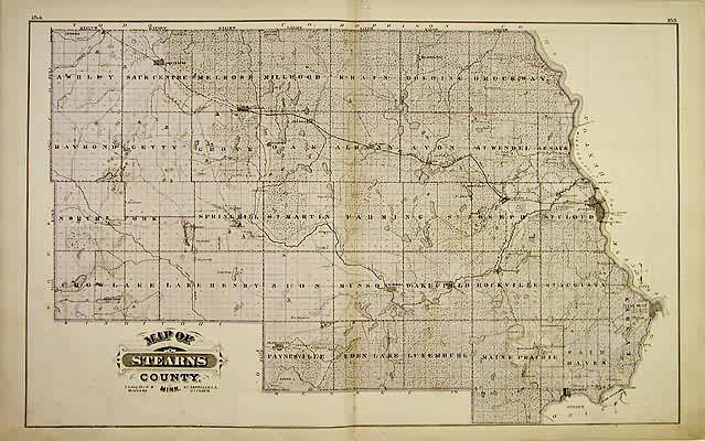 Map of Stearns County Map of Stearns County