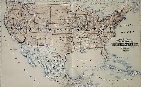 Topographical Map of the United States