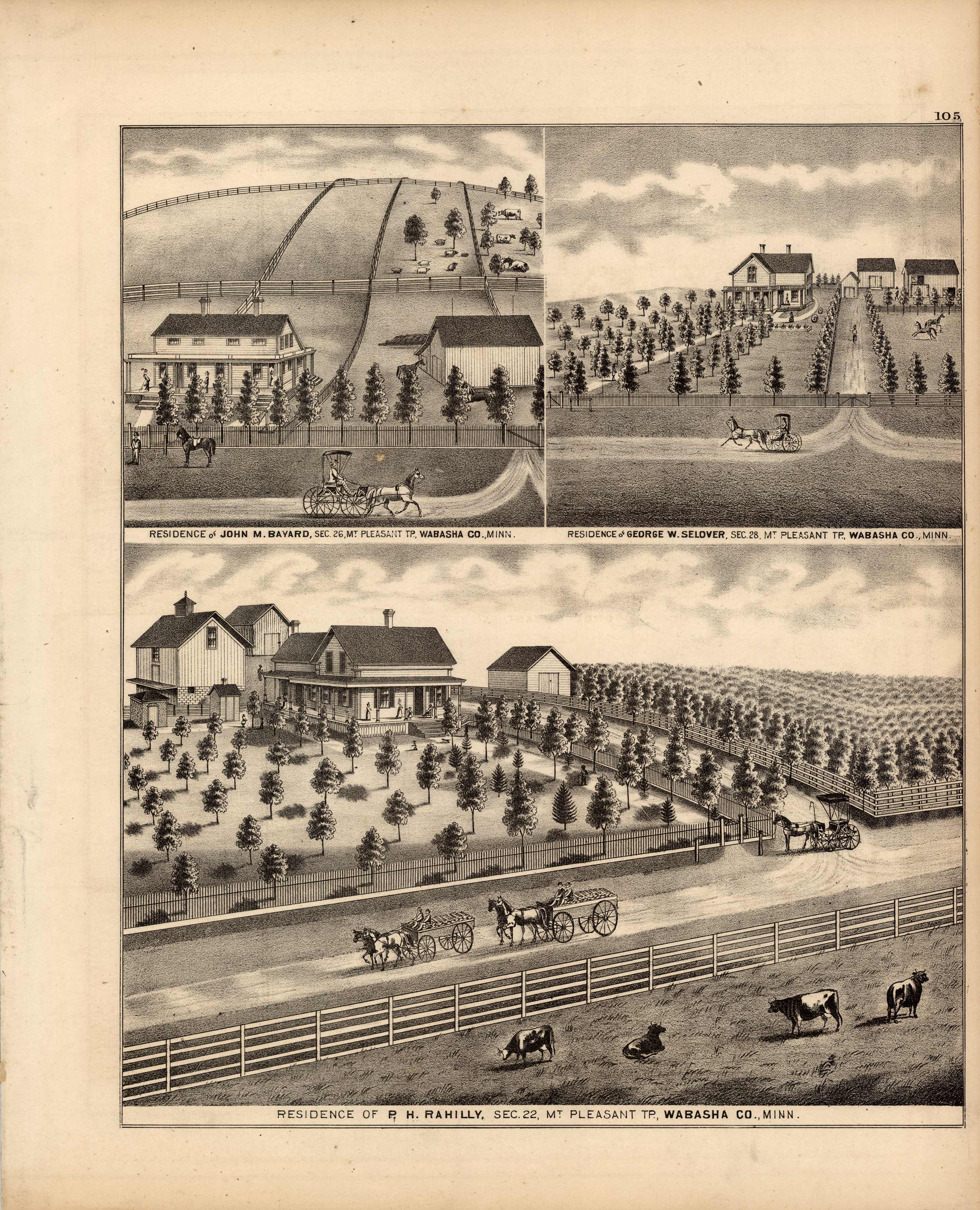 Residence of John M. Bayard; Residence of George W. Selover; Residence of P.H. Rahilly