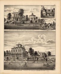 Residence of Geo. W. Van Dusen; Residence of Geo. Charnock; Rev. E. & E.W. Westcotts Residence; W.L. Brackenridge'