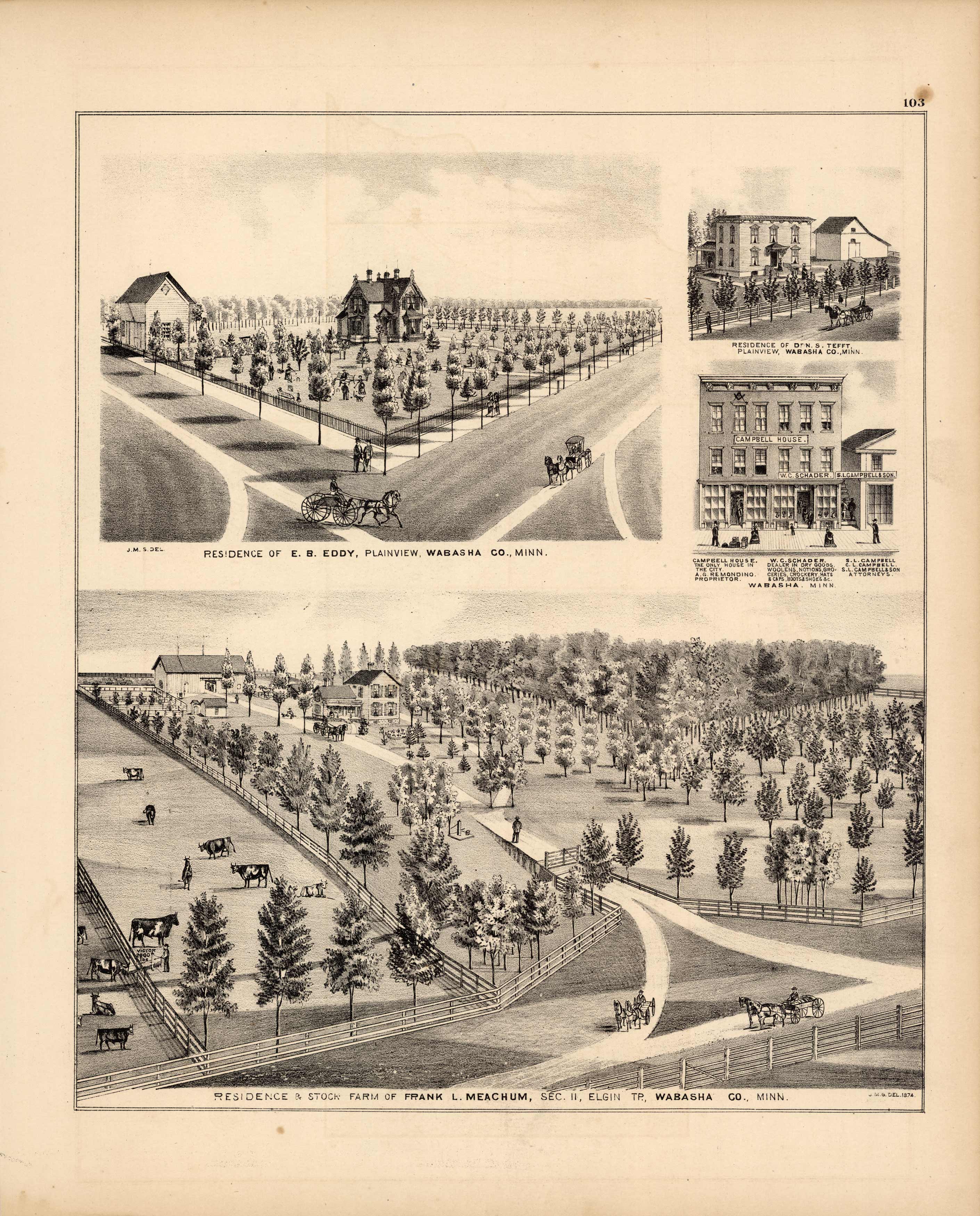 Residence of E.B. Eddy; Residence of Tefft; Cambell House