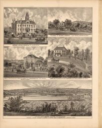 Normal School Building; Residence of George Goodhue; View of the Residence & Granite Quarry of L. Robinson