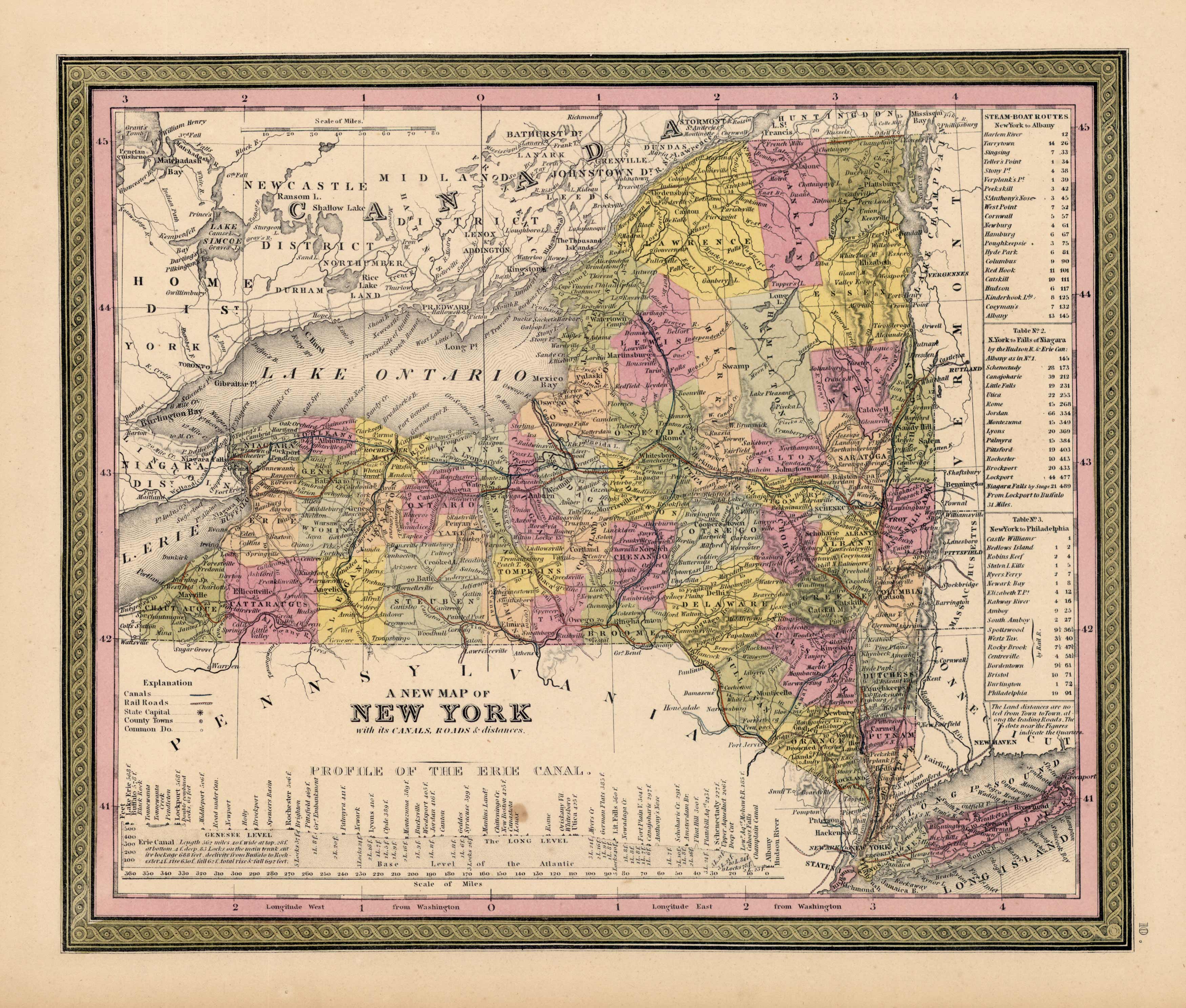 A New Map of New York with its Canals