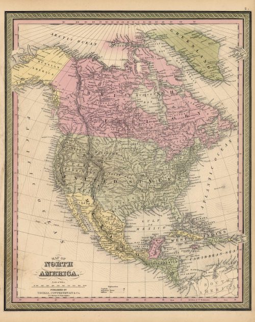 Map of North America - Art Source International