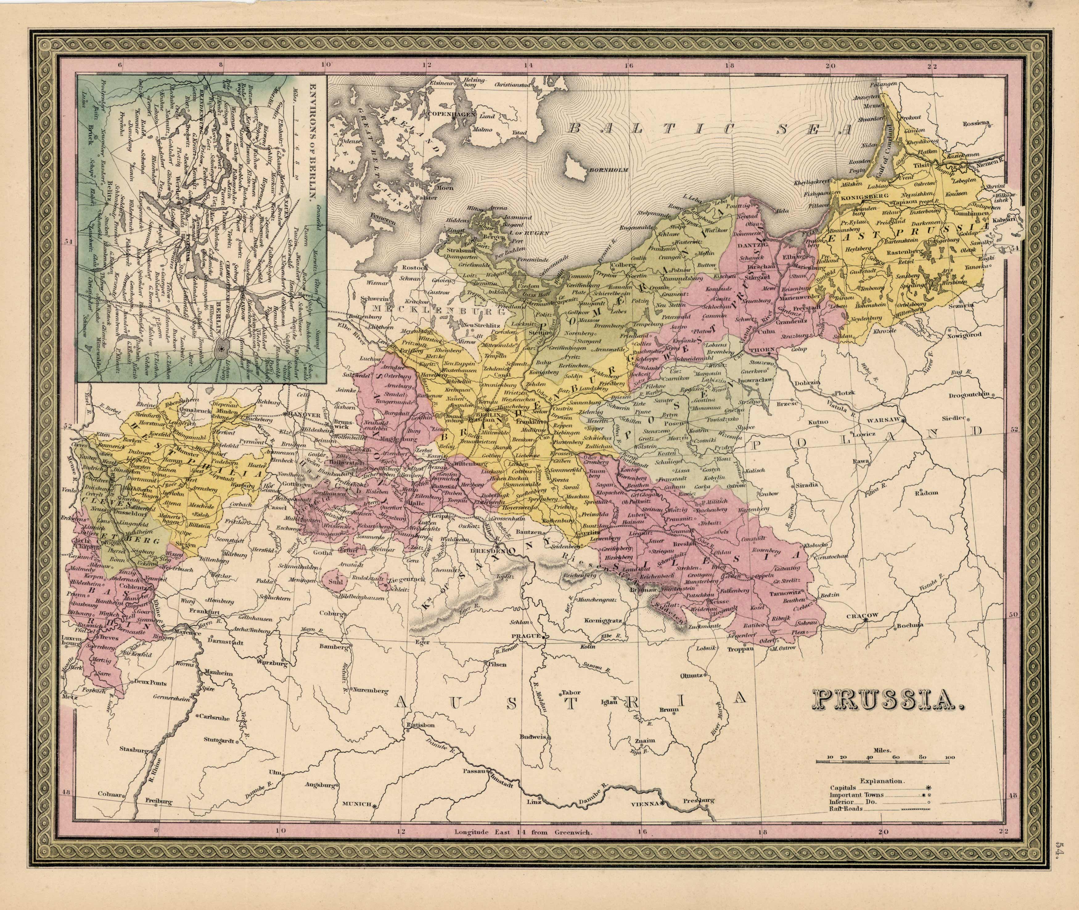 Prussia with Inset of Berlin