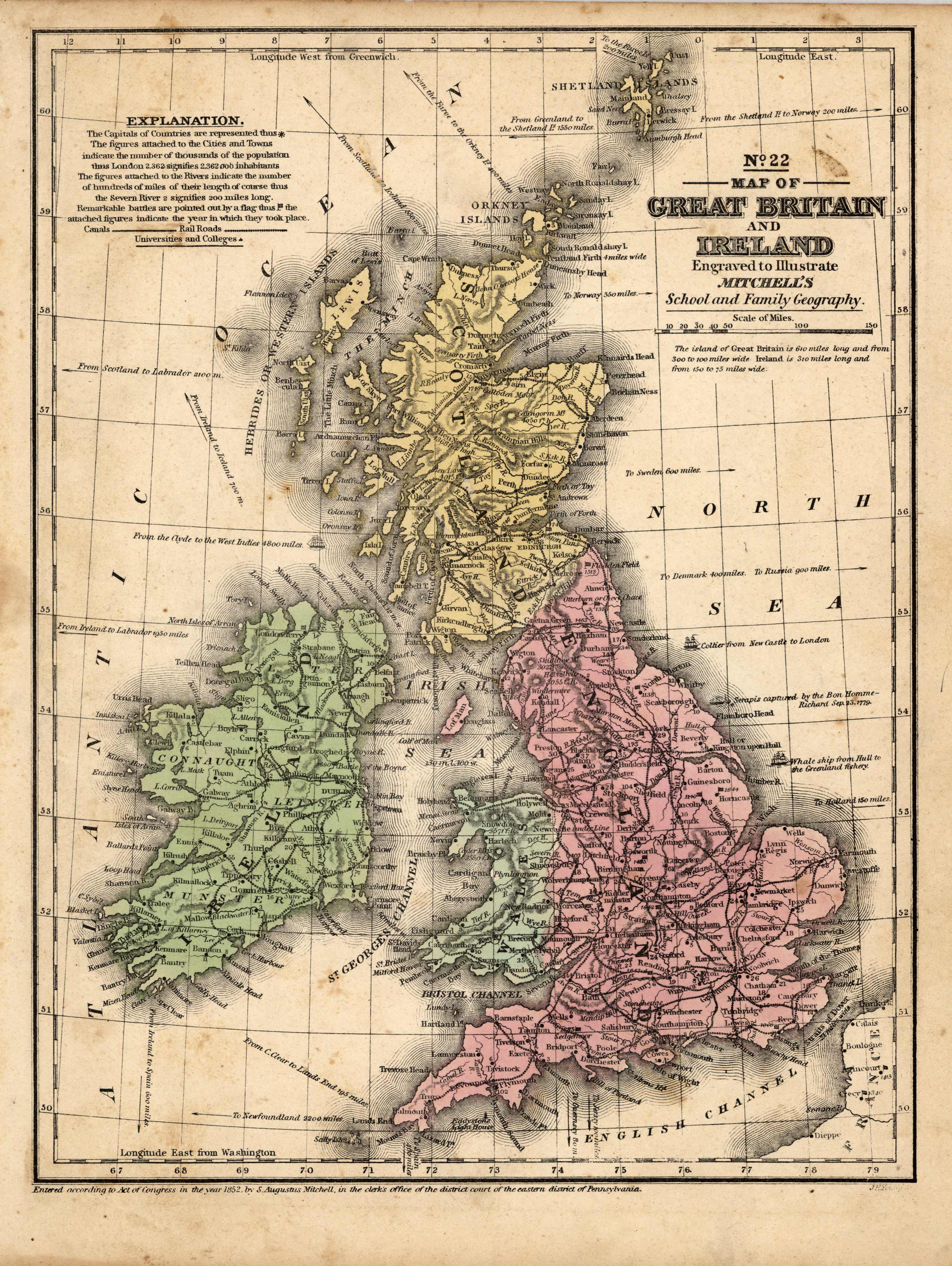 Map of Great Britain and Ireland Map of Great Britain and Ireland