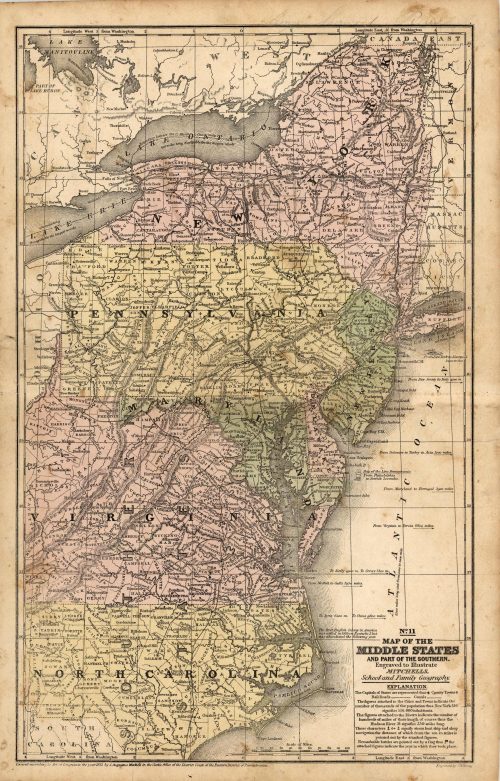 Map of the Middle States and Part of the Southern