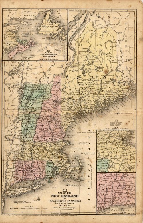 Map of the New England or Eastern States