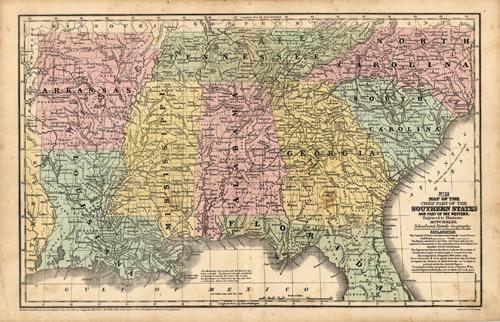 Map of the Chief Part of the Southern States and Part of the Western