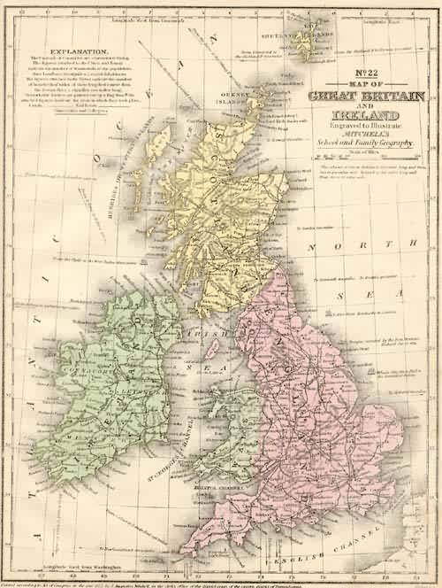 Map of Great Britain and Ireland Map of Great Britain and Ireland
