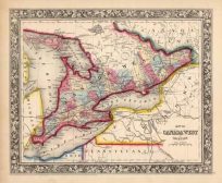 Map of Canada West in Counties