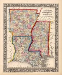 County Map of Louisiana