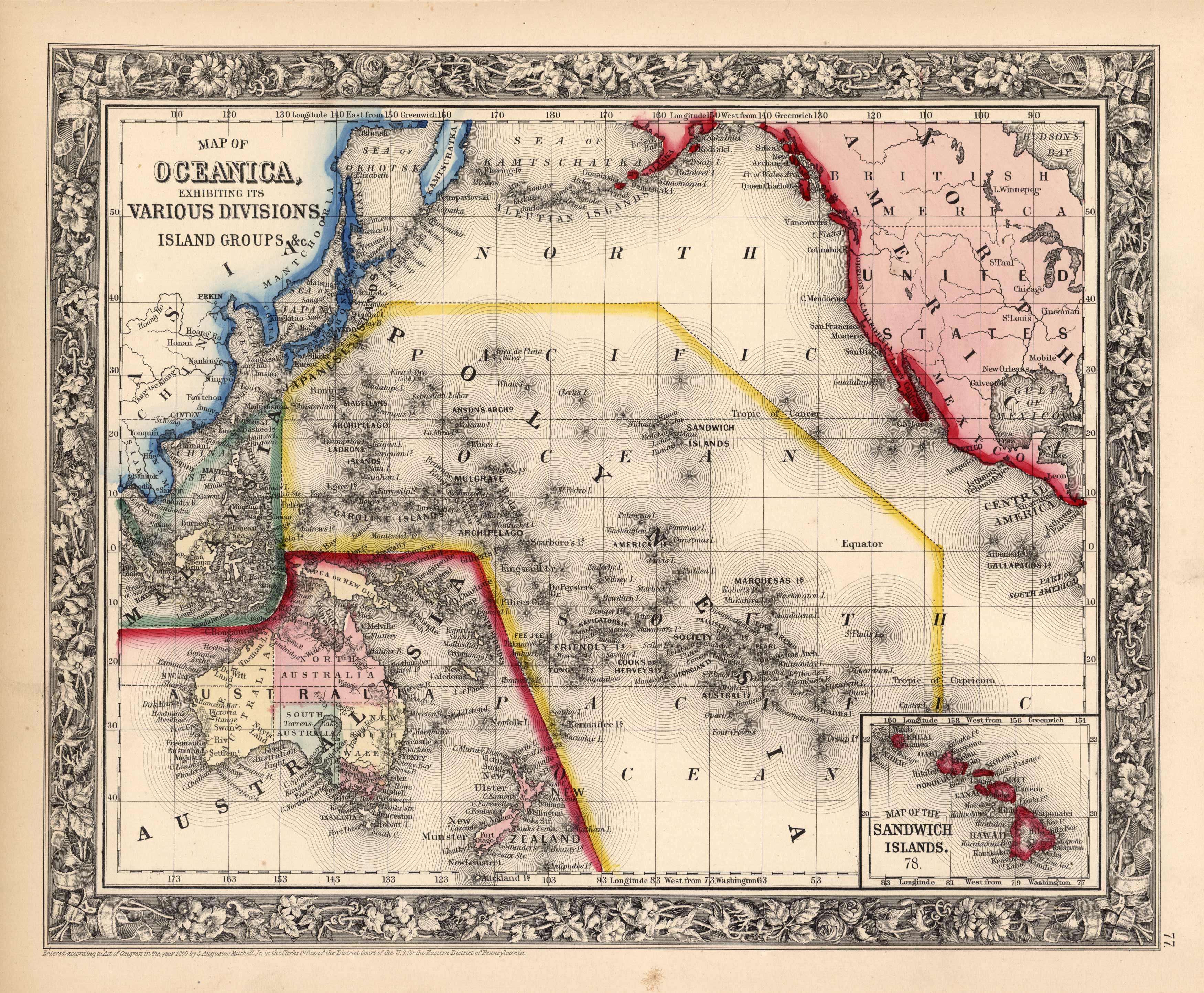 Map of Oceanica Exhibiting its various Divisions