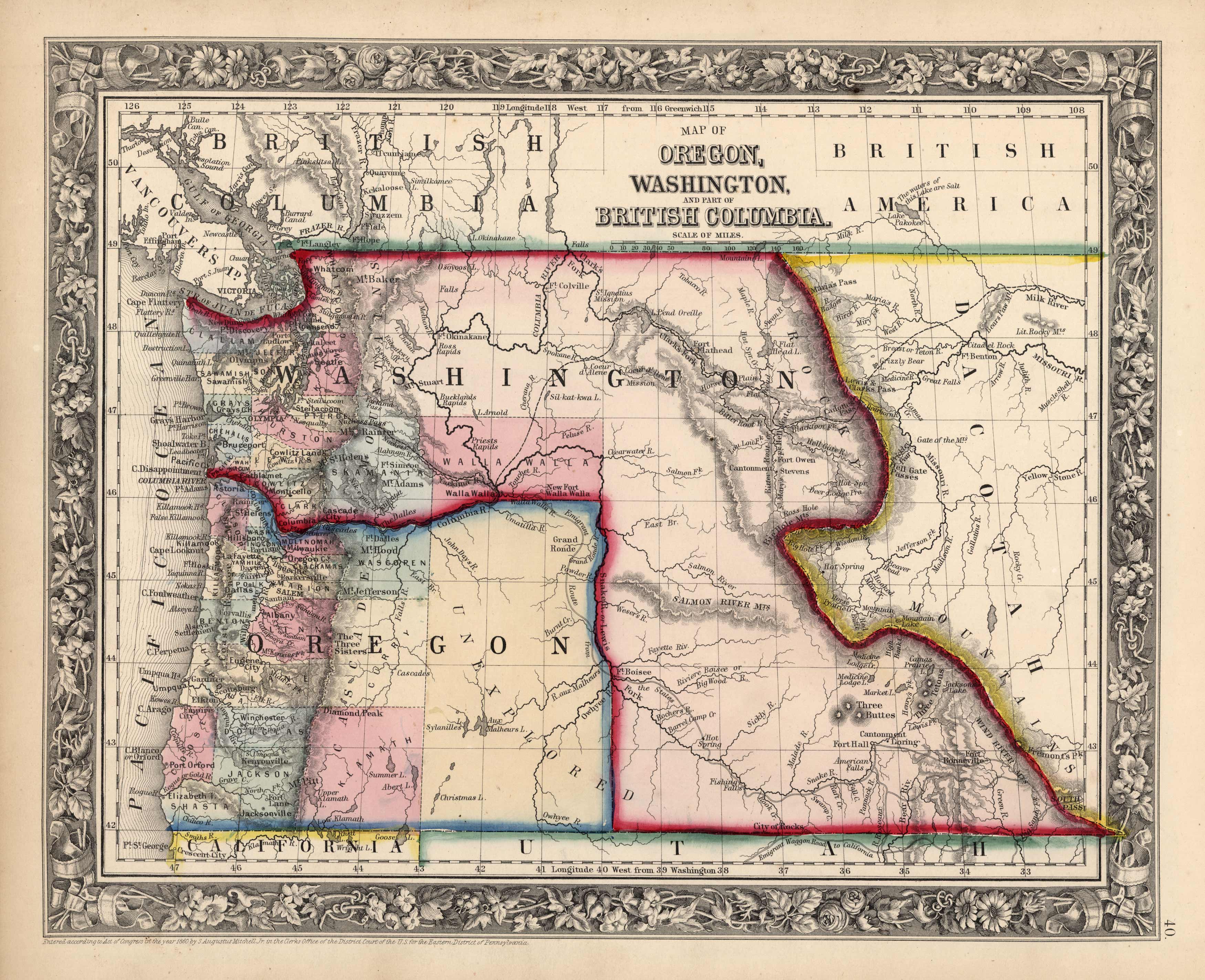 Map of Oregon Map of Oregon