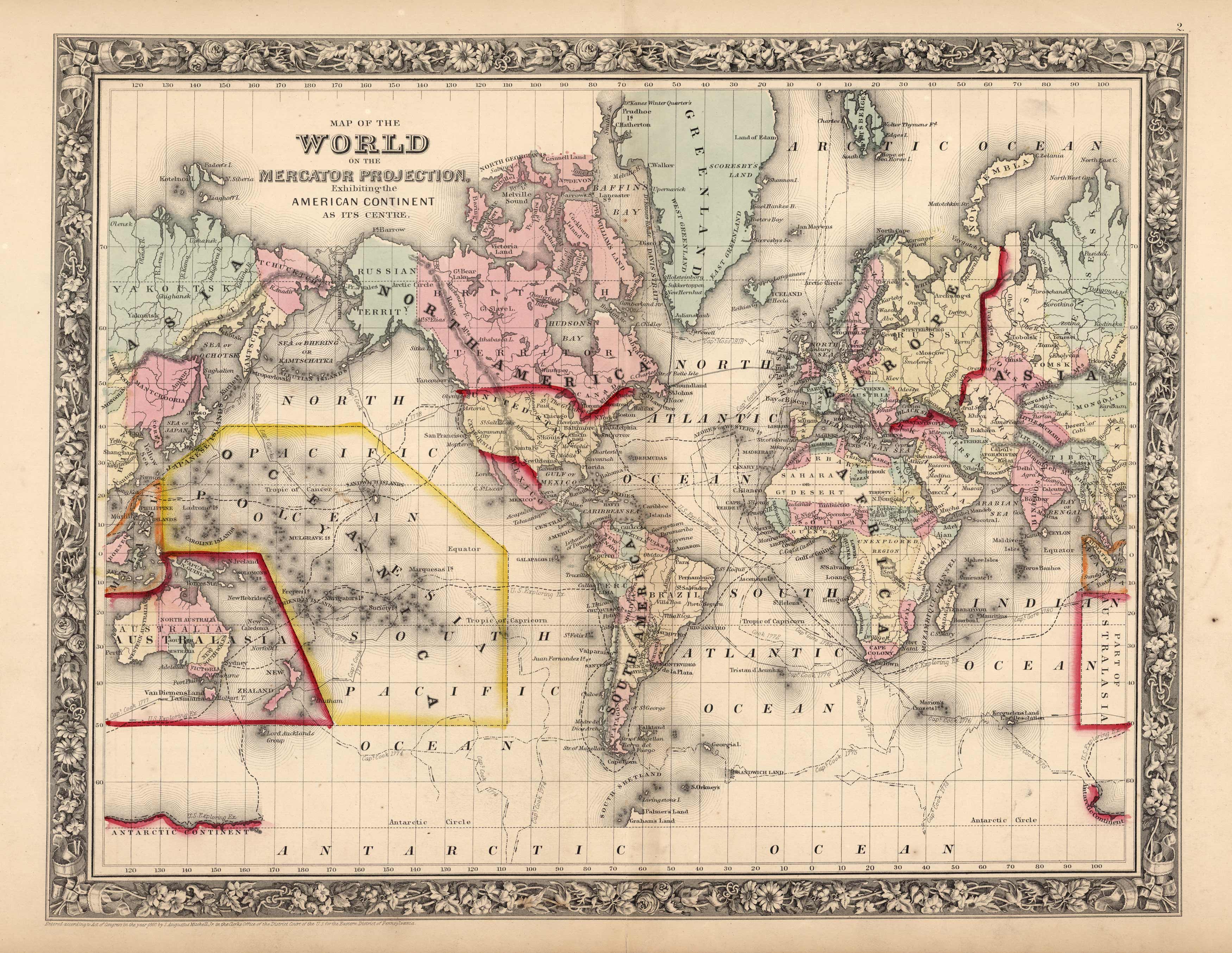 Map of the World on the Mercator Projection Map of the World on the Mercator Projection