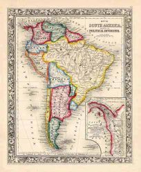 South America ahowing its politics divisions