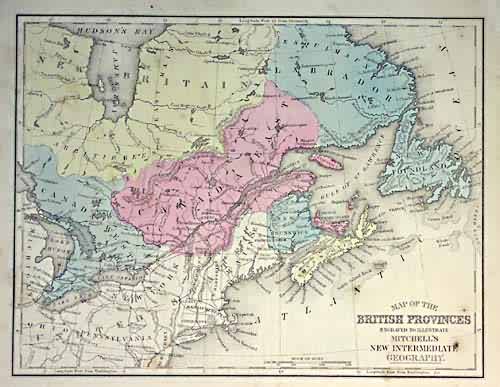 Map of the British Provinces Engrave to Illustrate Mitchells New ...