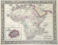Map of Africa showing its most Recent Discoveries