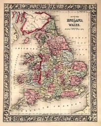 County Map of England and Wales
