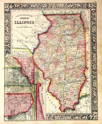 County Map of the State of Illinois