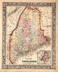 County Map of the State of Maine