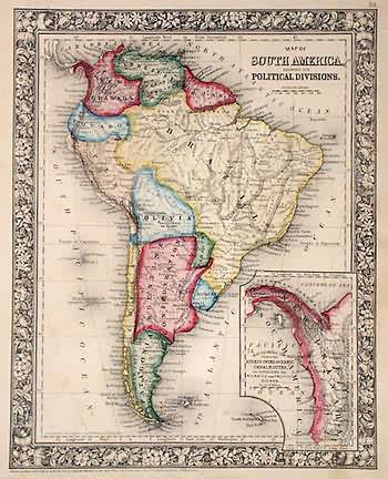 Map of South America