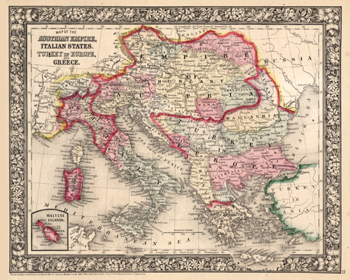 Map of the Austrian Empire Map of the Austrian Empire