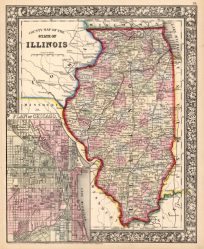County Map of the State of Illinois