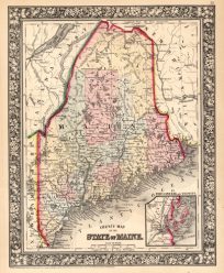 County Map of the State of Maine