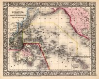 Map of Oceanica exhibiting its various divisions Island Groups with an inset map of the Sandwich Islands