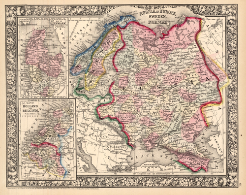 Map of Russia in Europe Map of Russia in Europe