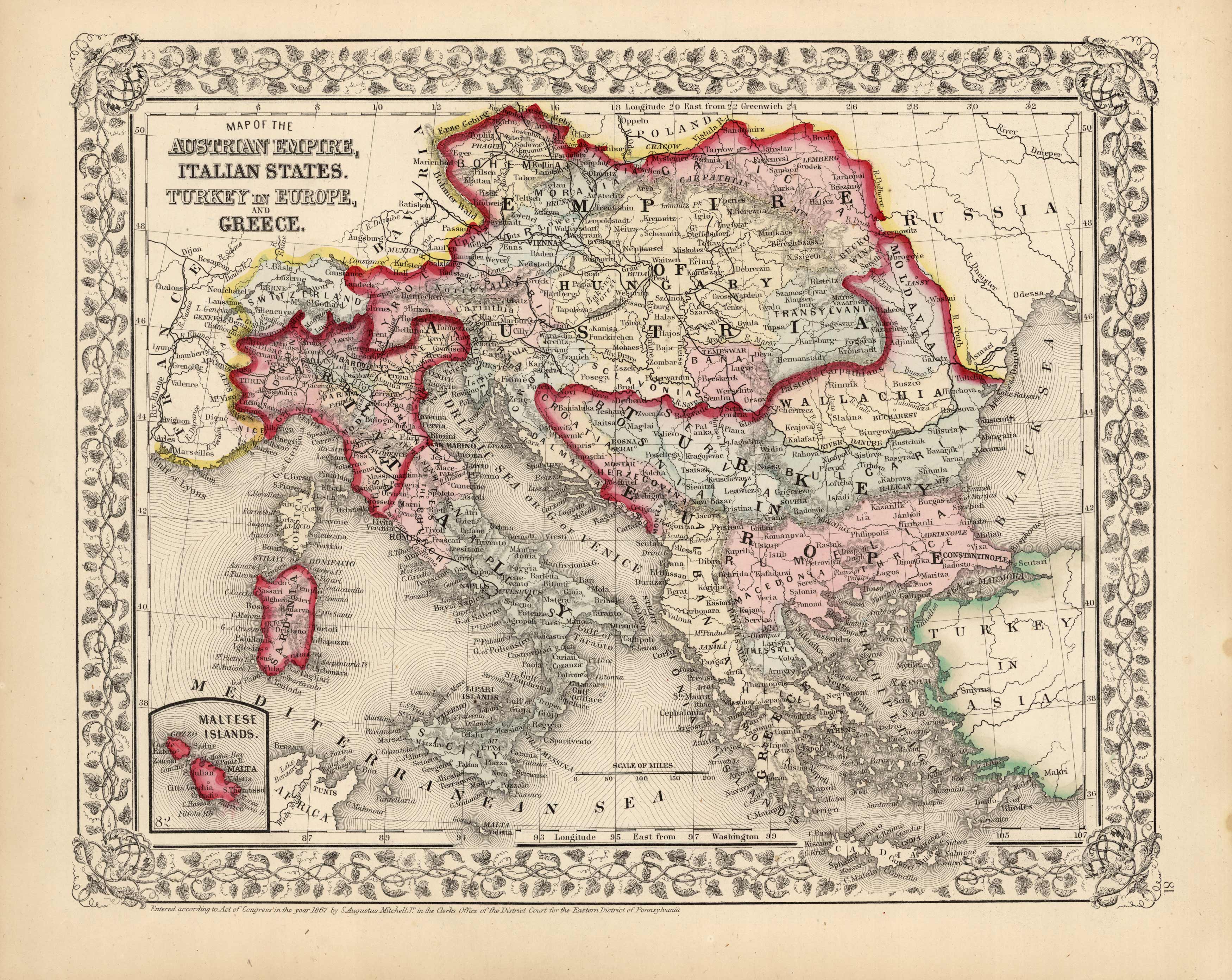Map of the Austrian Empire