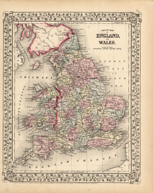 County Map of England and Wales