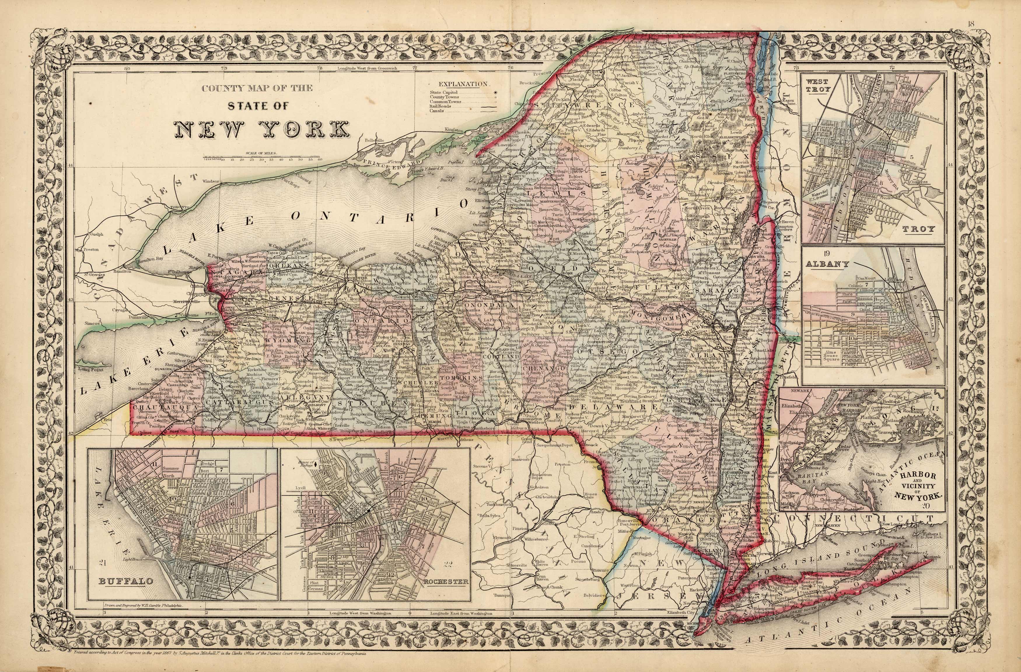 County Map of the State of New York