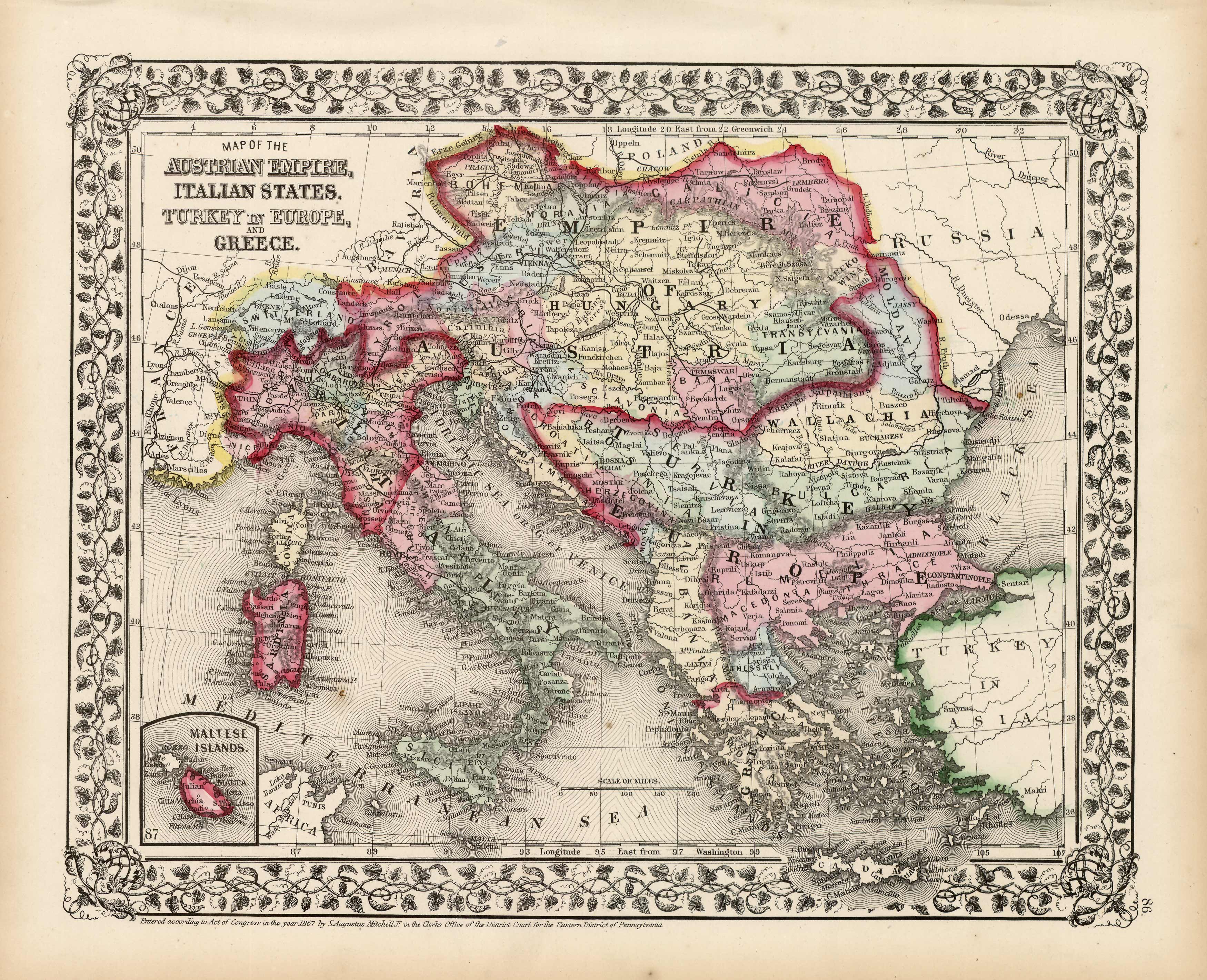 Map of the Austrian Empire