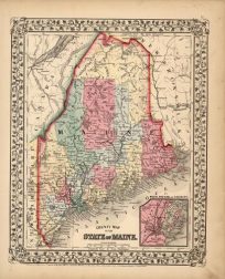 County Map of the State of Maine