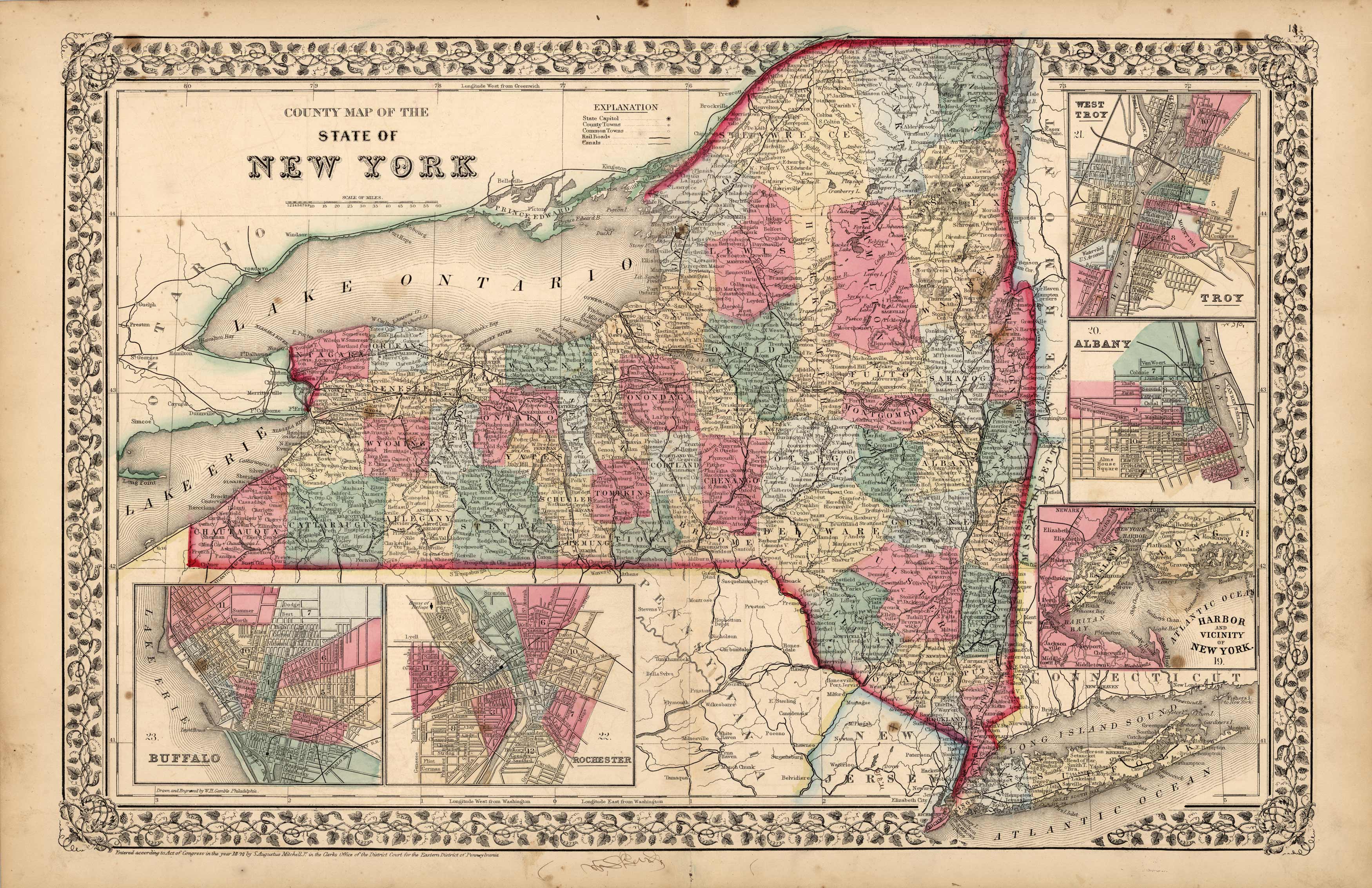 County Map of the State of New York
