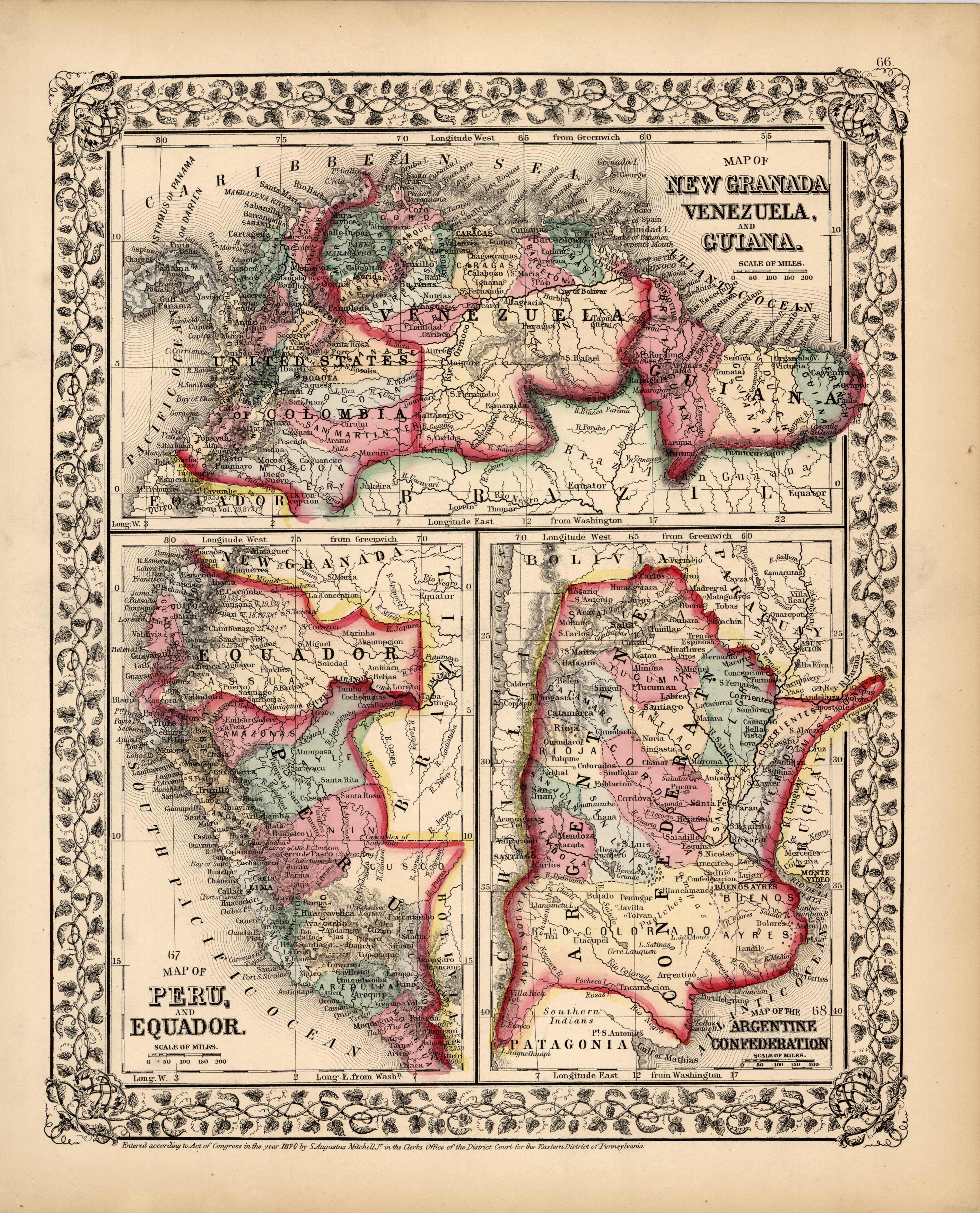 Map of New Granada Map of New Granada
