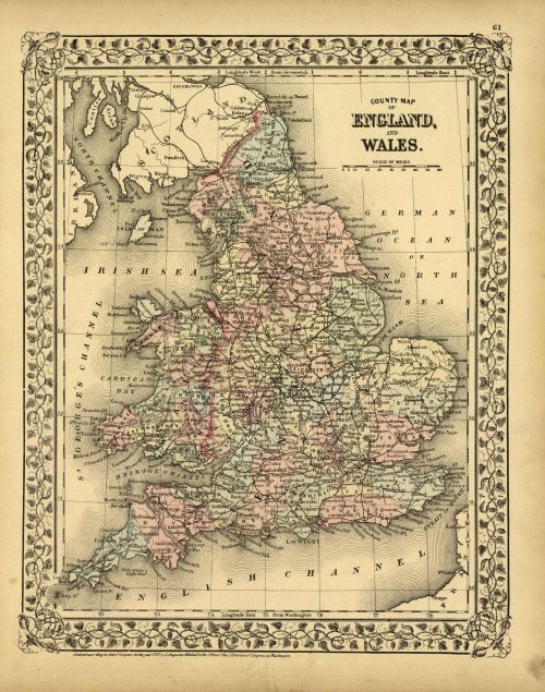 County Map of England and Wales