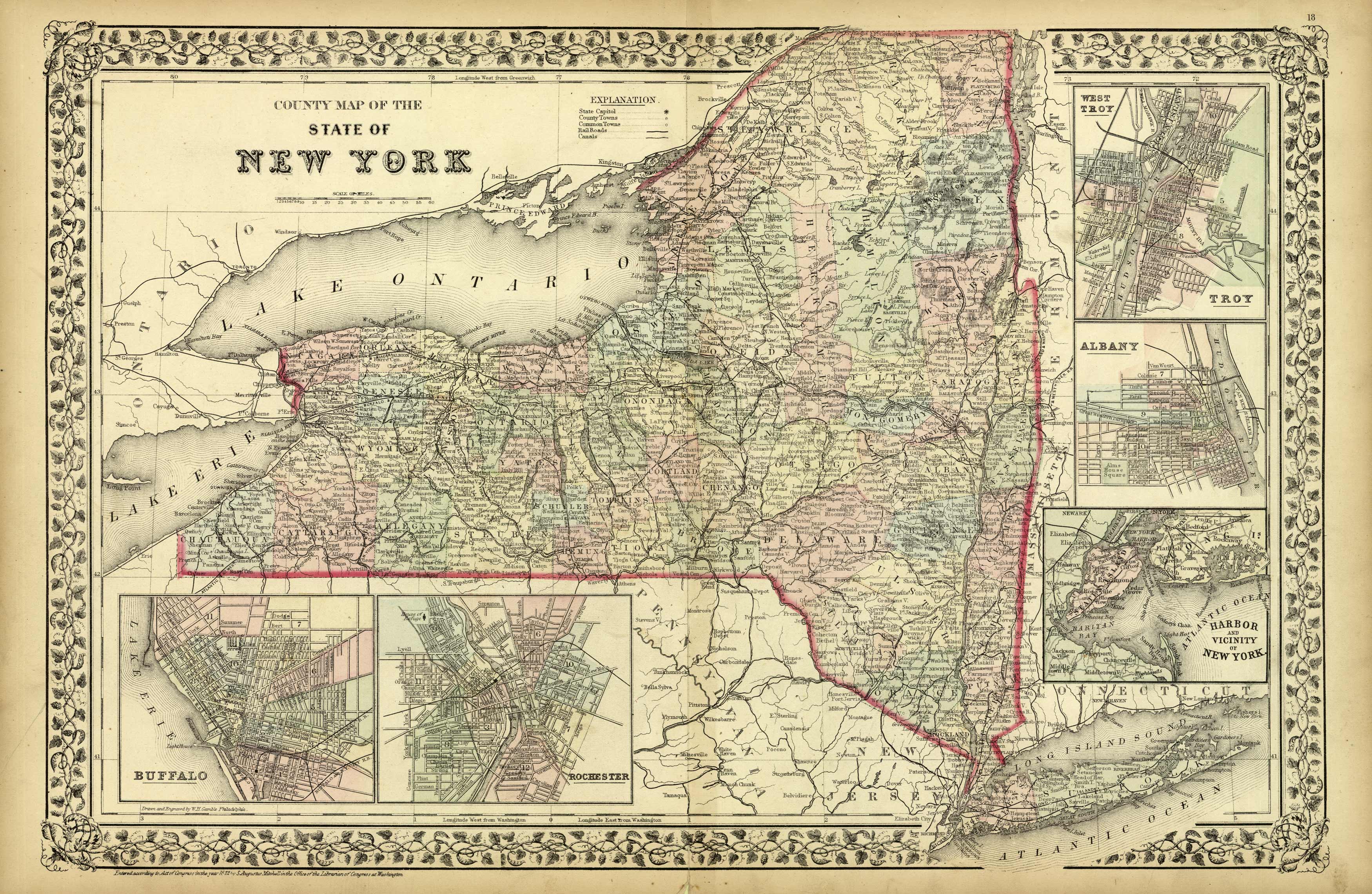 County Map of the State of New York