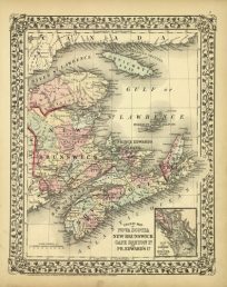County Map of Nova Scotia New Brunswick Cape Breton and Pr. Edward Islands